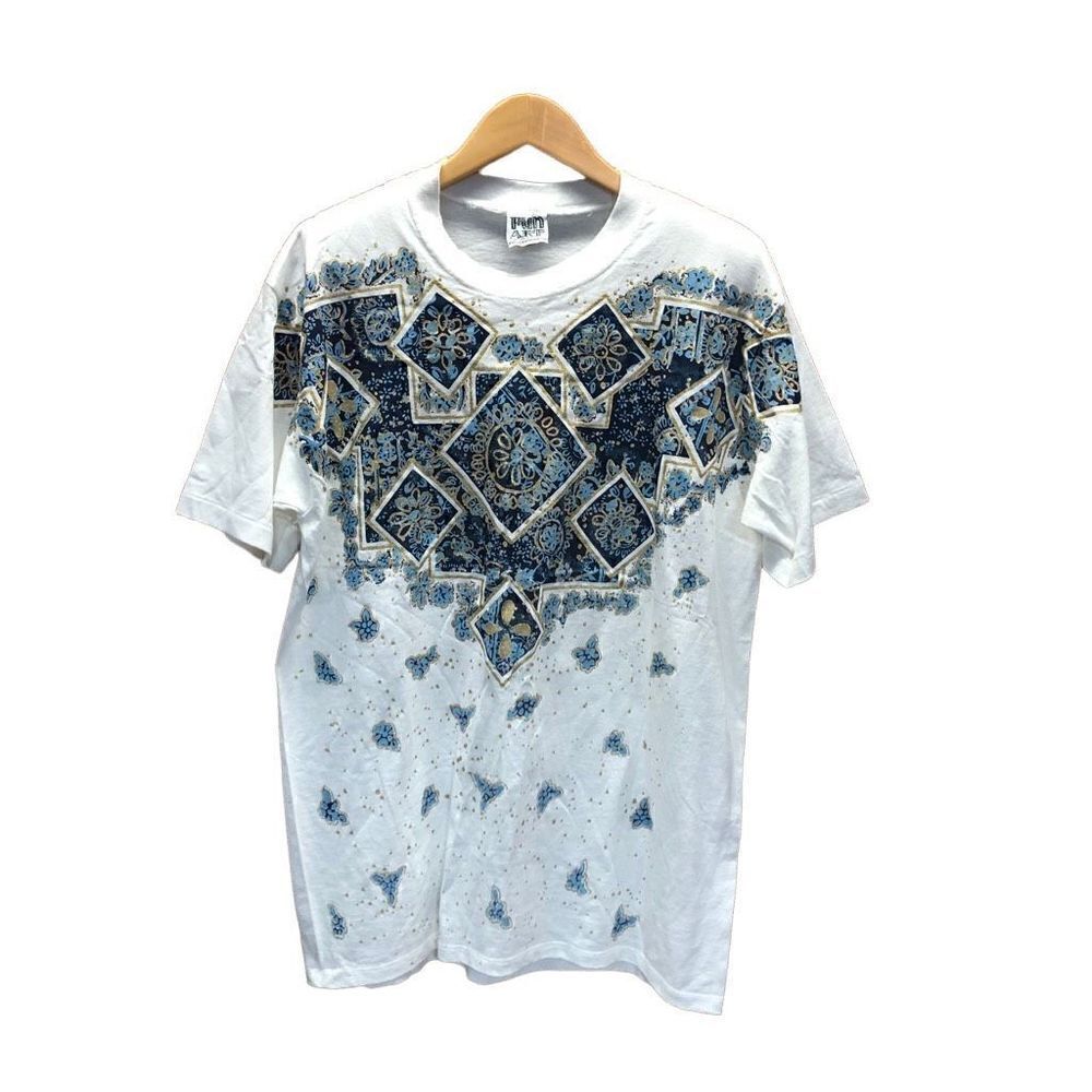 Vintage Single Stitch NWT Fun Art Handpainted Shoulder Pad Southwestern Shirt On